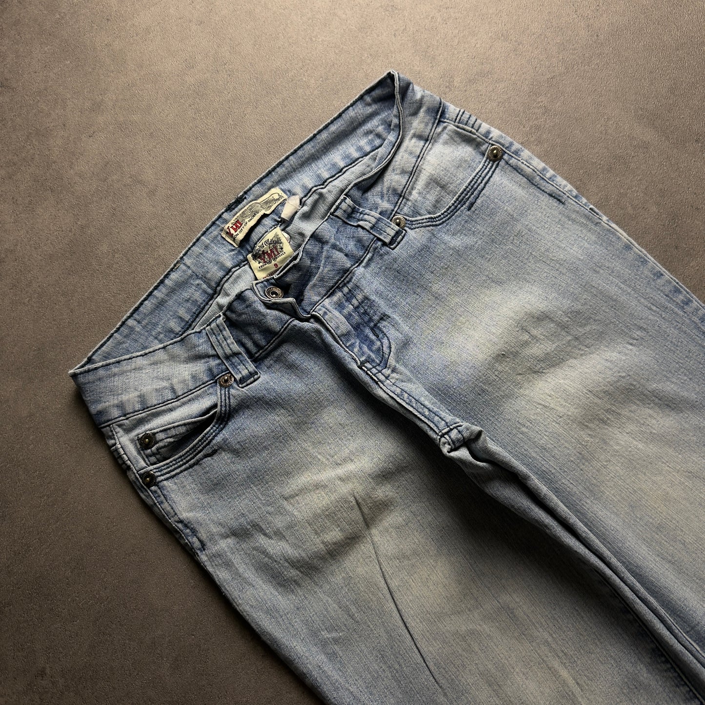 Y2K EMBROIDERY BOOTCUT JEANS (Größe S)