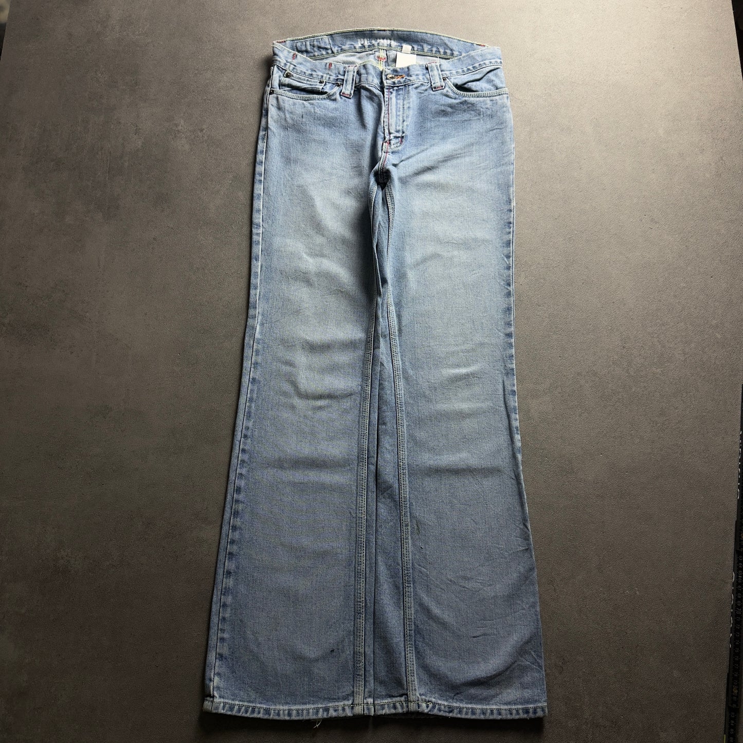 Y2K EMBROIDERY BOOTCUT JEANS (Größe M)