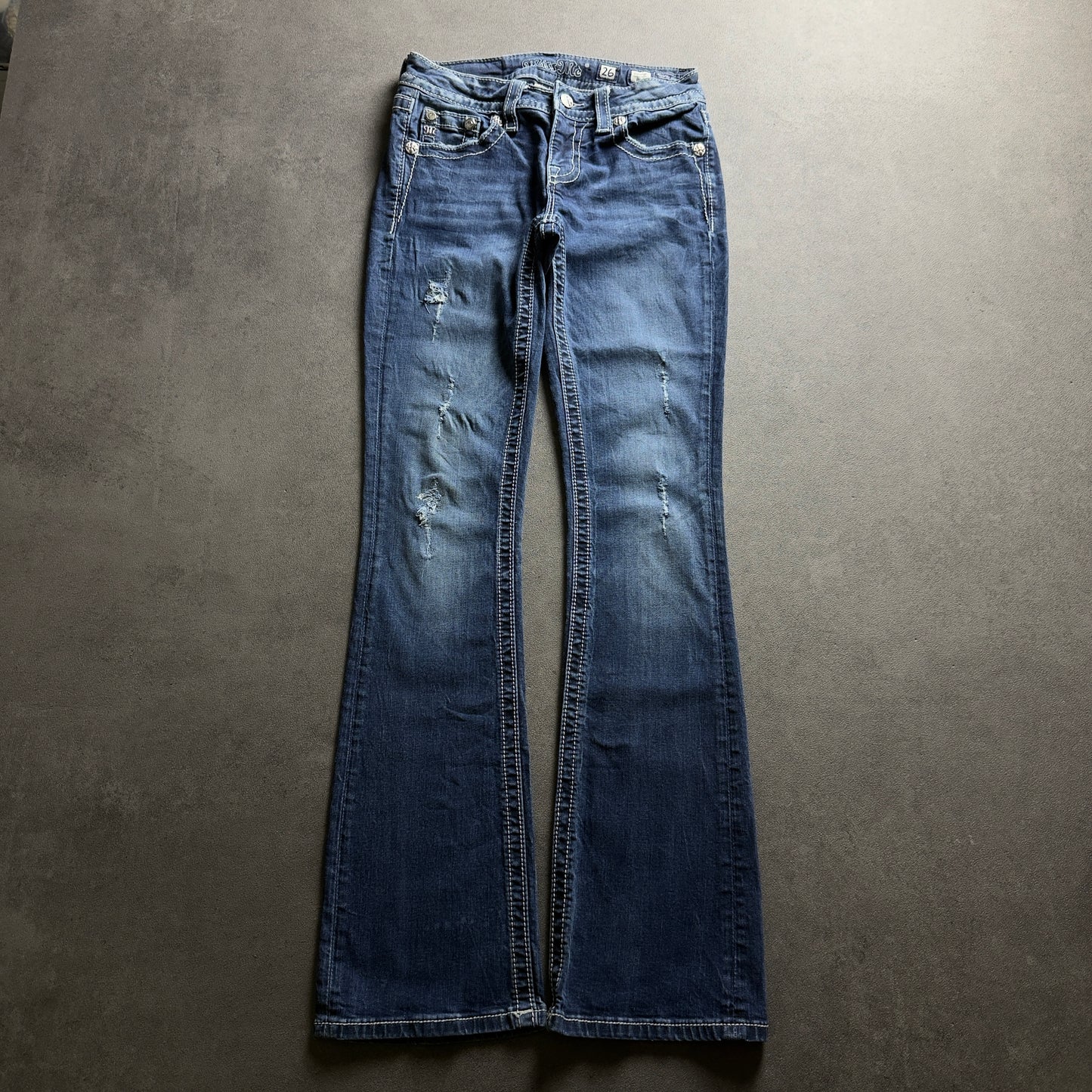 Y2K MISS ME BOOTCUT JEANS (Größe XS)