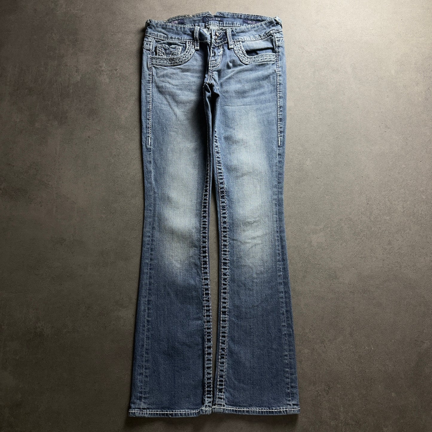 Y2K EMBROIDERY BOOTCUT JEANS (Größe S)