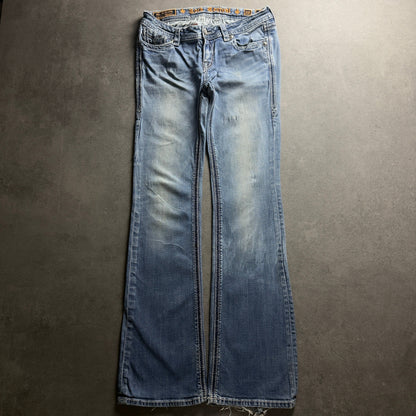 Y2K ROCK REVIVIAL BOOTCUT JEANS (Größe S)