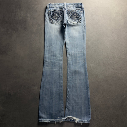 Y2K Miss Me BOOTCUT JEANS (Größe XXS) 0351