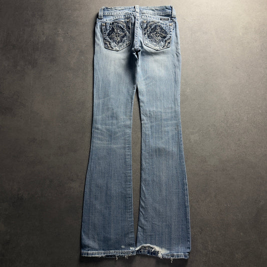 Y2K Miss Me BOOTCUT JEANS (Größe XXS) 0351