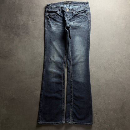 Y2K EMBROIDERY BOOTCUT JEANS (Größe M)