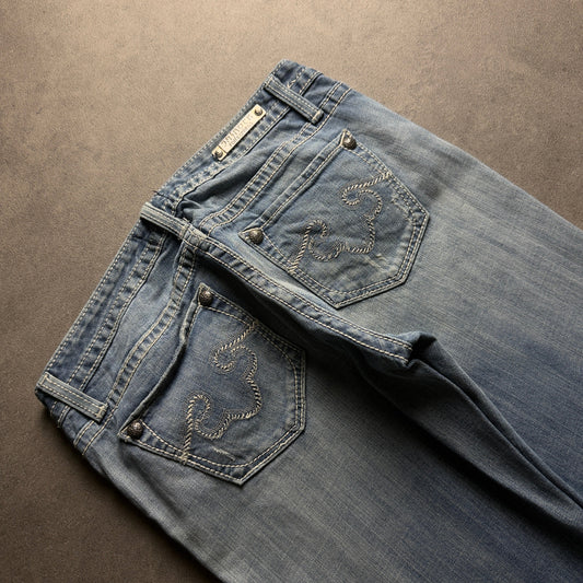 Y2K BASIC BOOTCUT JEANS (Größe M)