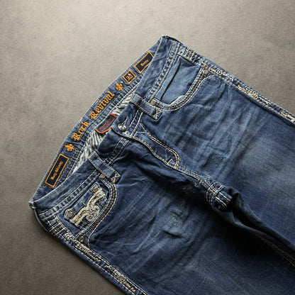 ROCK REVIVAL BOOTCUT JEANS (Größe M)