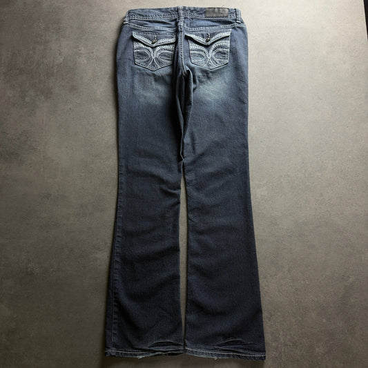 Y2K EMBROIDERY BOOTCUT JEANS (Größe M)