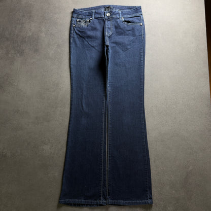 Y2K EMBROIDERY BOOTCUT JEANS (Größe M)