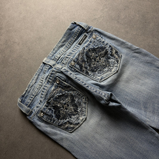 Y2K Miss Me BOOTCUT JEANS (Größe XXS) 0351