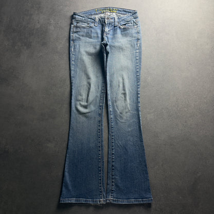 Y2K EMBROIDERY BOOTCUT JEANS (Größe XS)