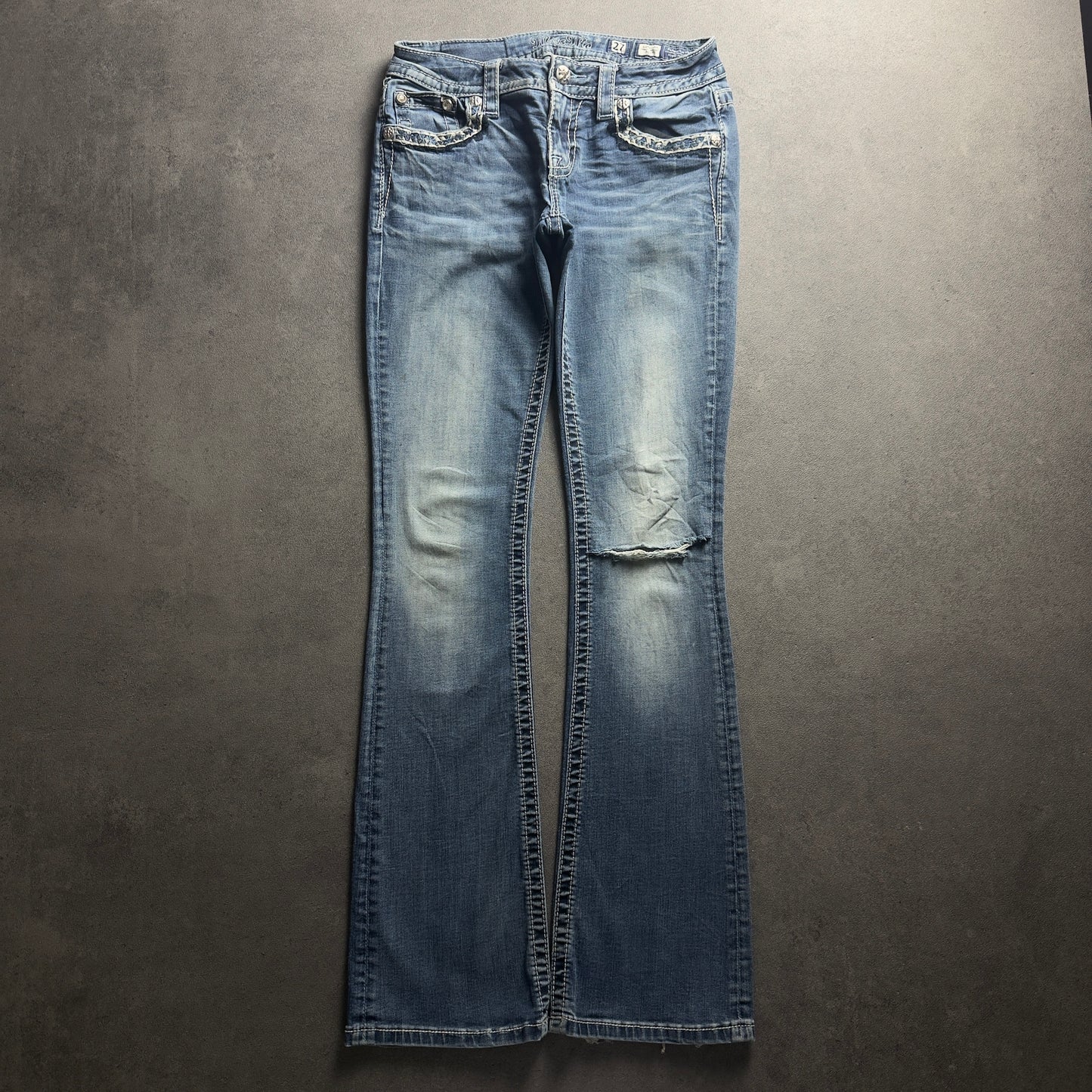 Y2K MISS ME BOOTCUT JEANS (S)