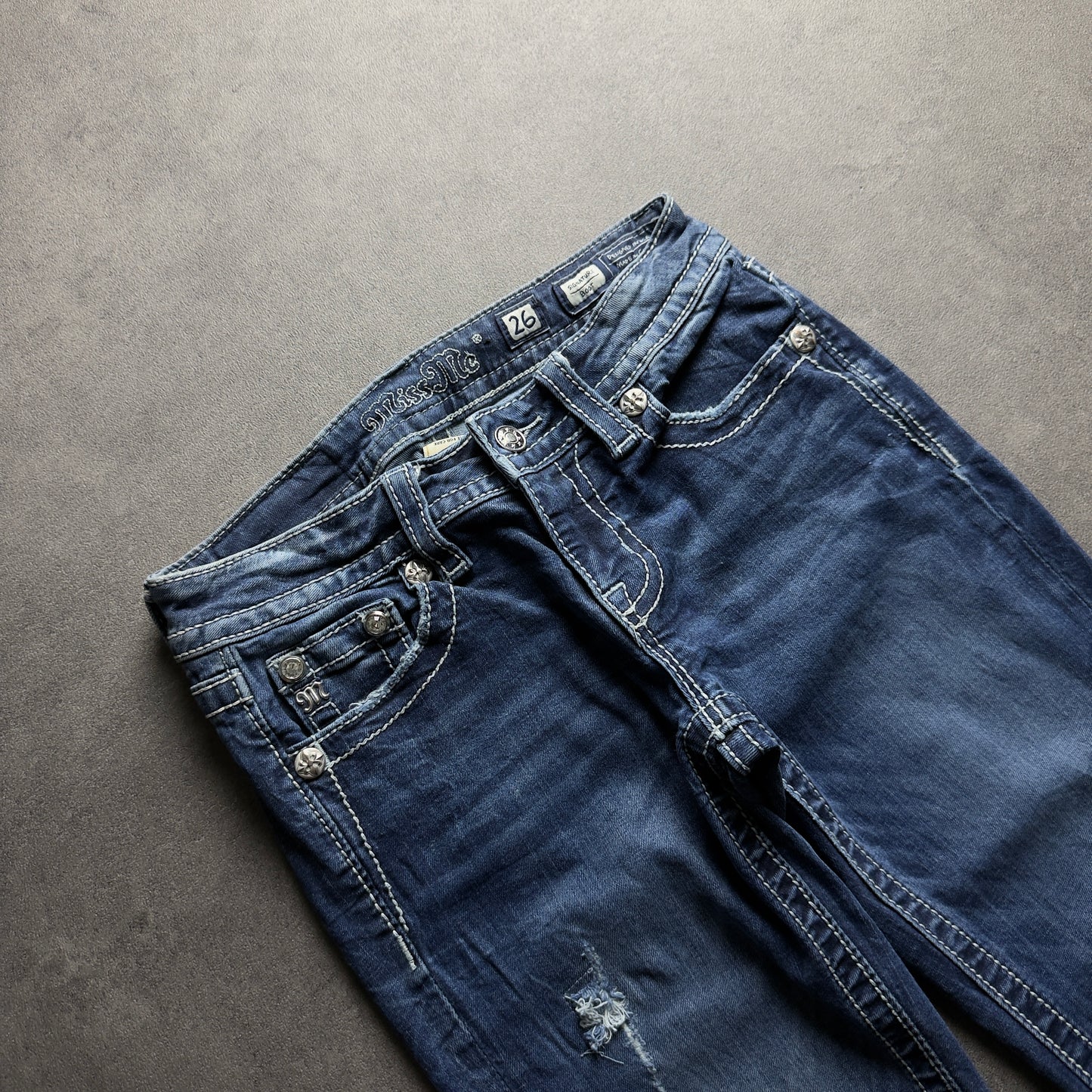 Y2K MISS ME BOOTCUT JEANS (Größe XS)