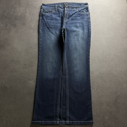 Y2K EMBROIDERY BOOTCUT JEANS (Größe L)