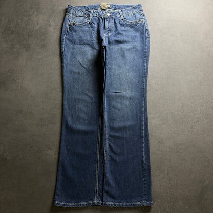 Y2K EMBROIDERY BOOTCUT JEANS (Größe M)