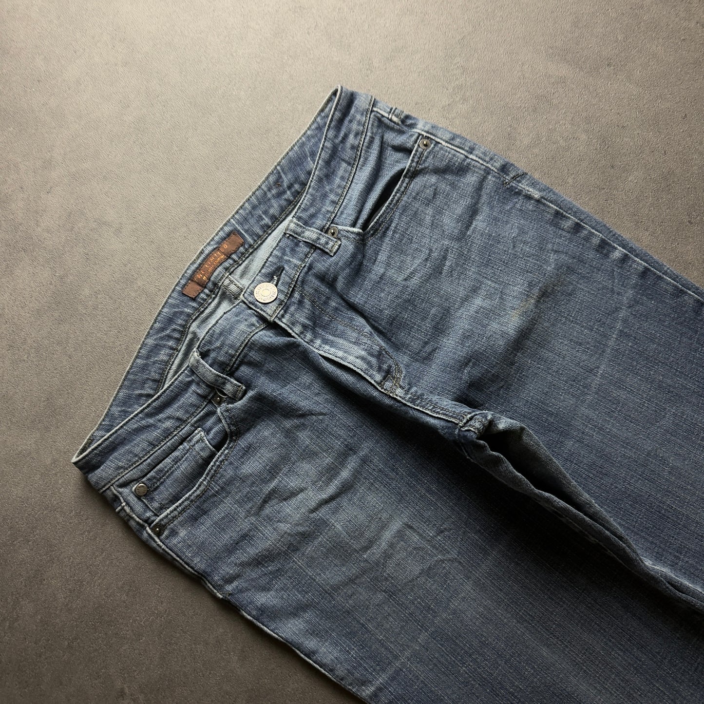 Y2K EMBROIDERY BOOTCUT JEANS (Größe M)