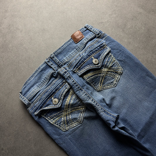 Y2K BASIC BOOTCUT JEANS (Größe XS)