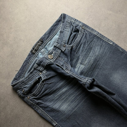 Y2K EMBROIDERY BOOTCUT JEANS (Größe M)