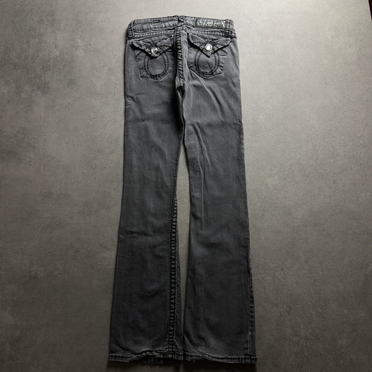 Y2K EMBROIDERY BOOTCUT JEANS (Größe XXS)