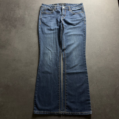 Y2K EMBROIDERY BOOTCUT JEANS (Größe L)